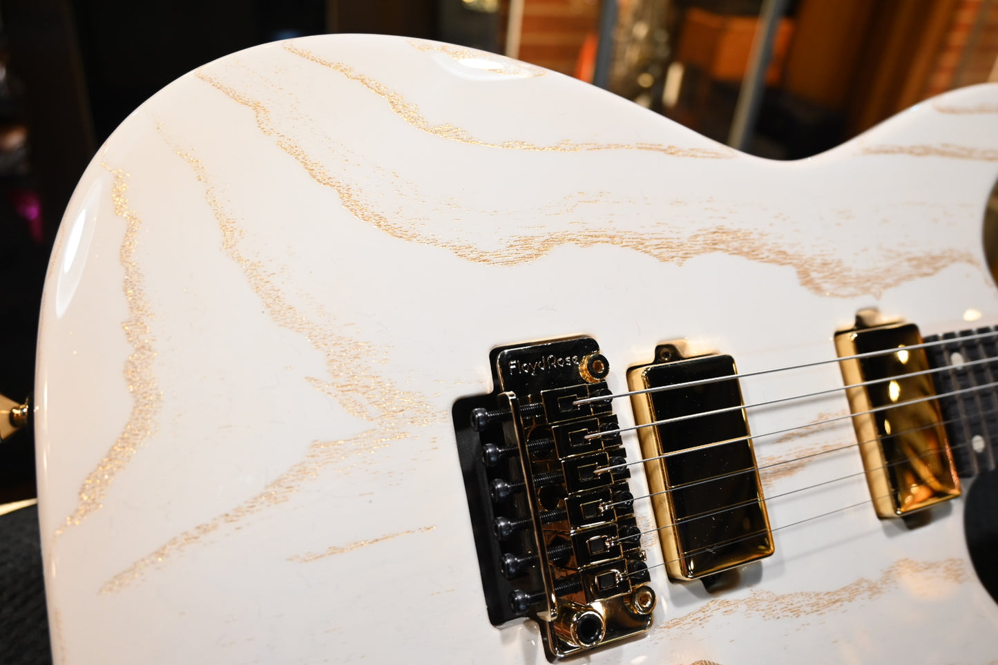 Tom Anderson Angel Player - White with Gold Doghair Guitar #926P