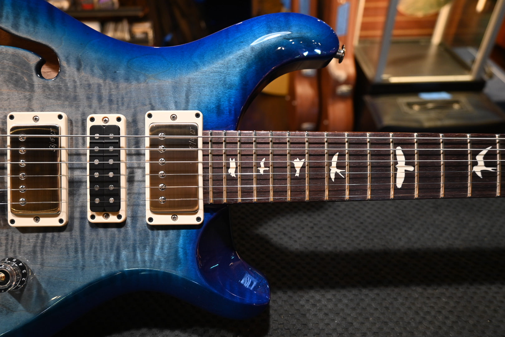 PRS S2 Special Semi-Hollow - Faded Gray Black Blue Burst Guitar #1042 - Danville Music
