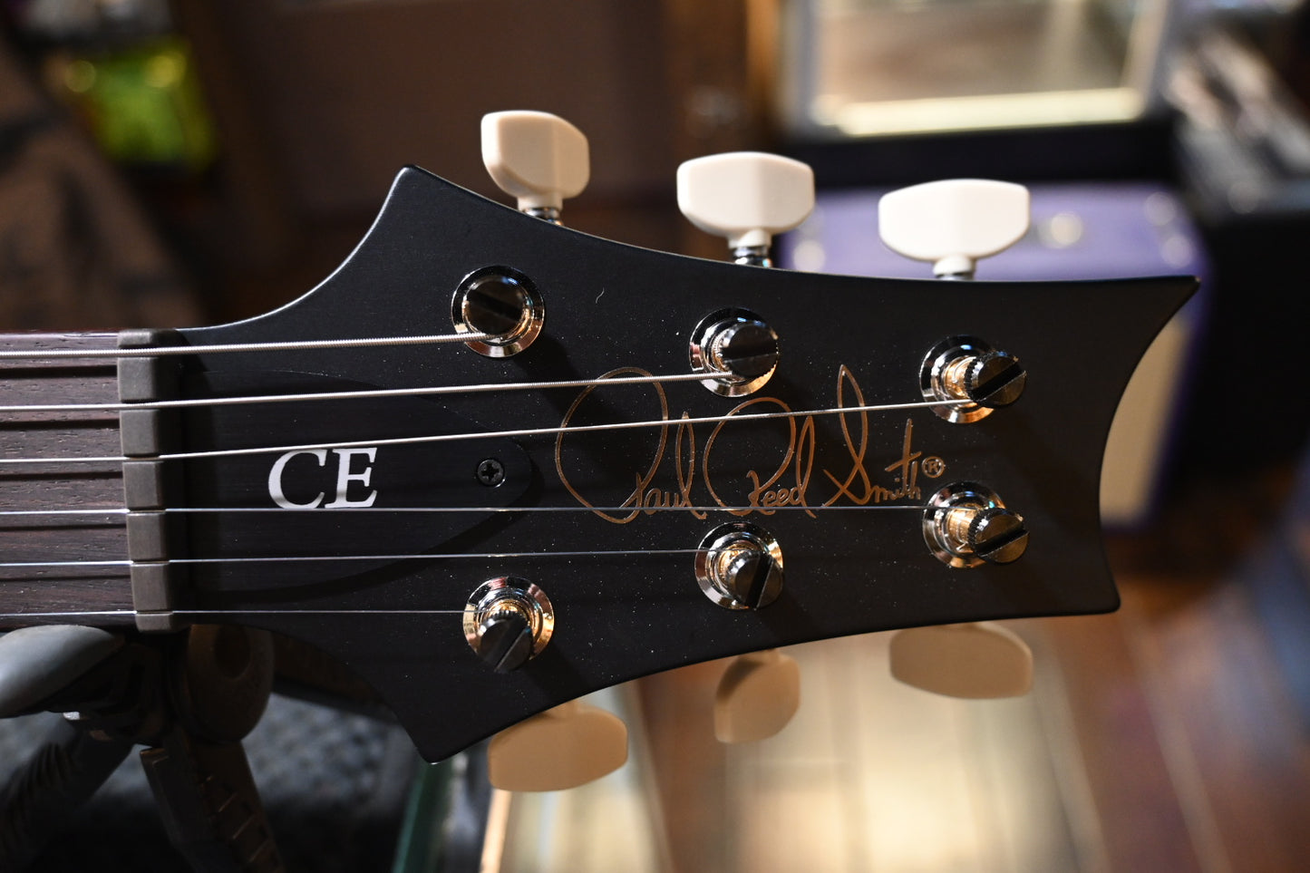 PRS Wood Library CE 24 Quilt - Tortoise Shell Guitar #7888