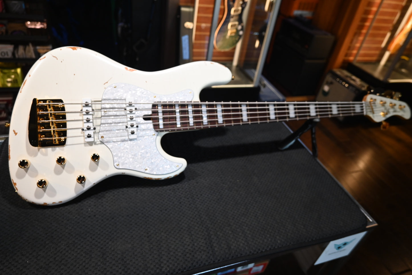 Mayones Jabba HF Aged Blonde 5 - Monolith Aged Blond Nitro Bass #1340 - Danville Music