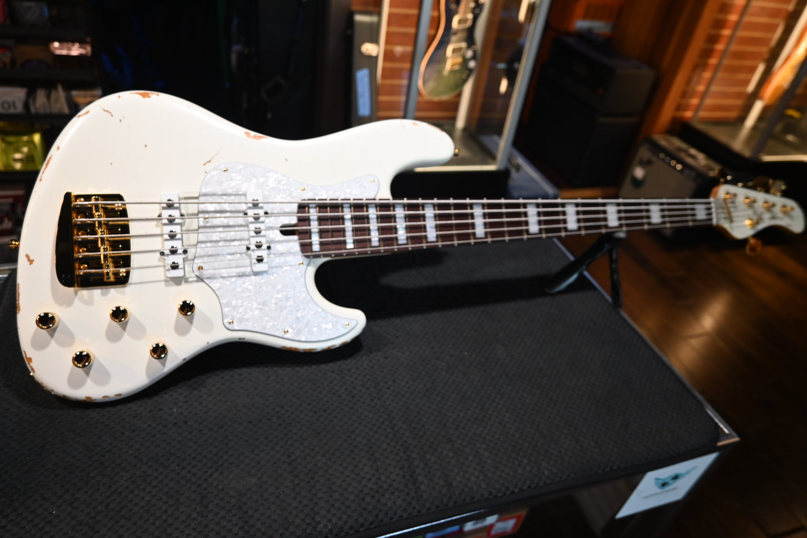Mayones Jabba HF Aged Blonde 5 - Monolith Aged Blond Nitro Bass #1340 - Danville Music