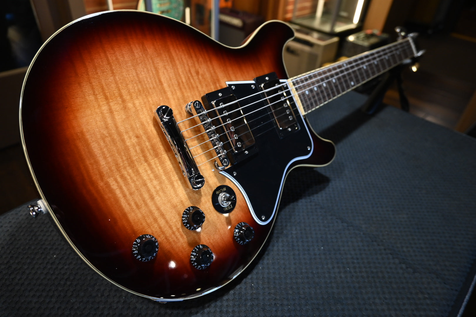 Epiphone Les Paul Special Double Cut Figured - Bourbon Burst Guitar #7586 - Danville Music