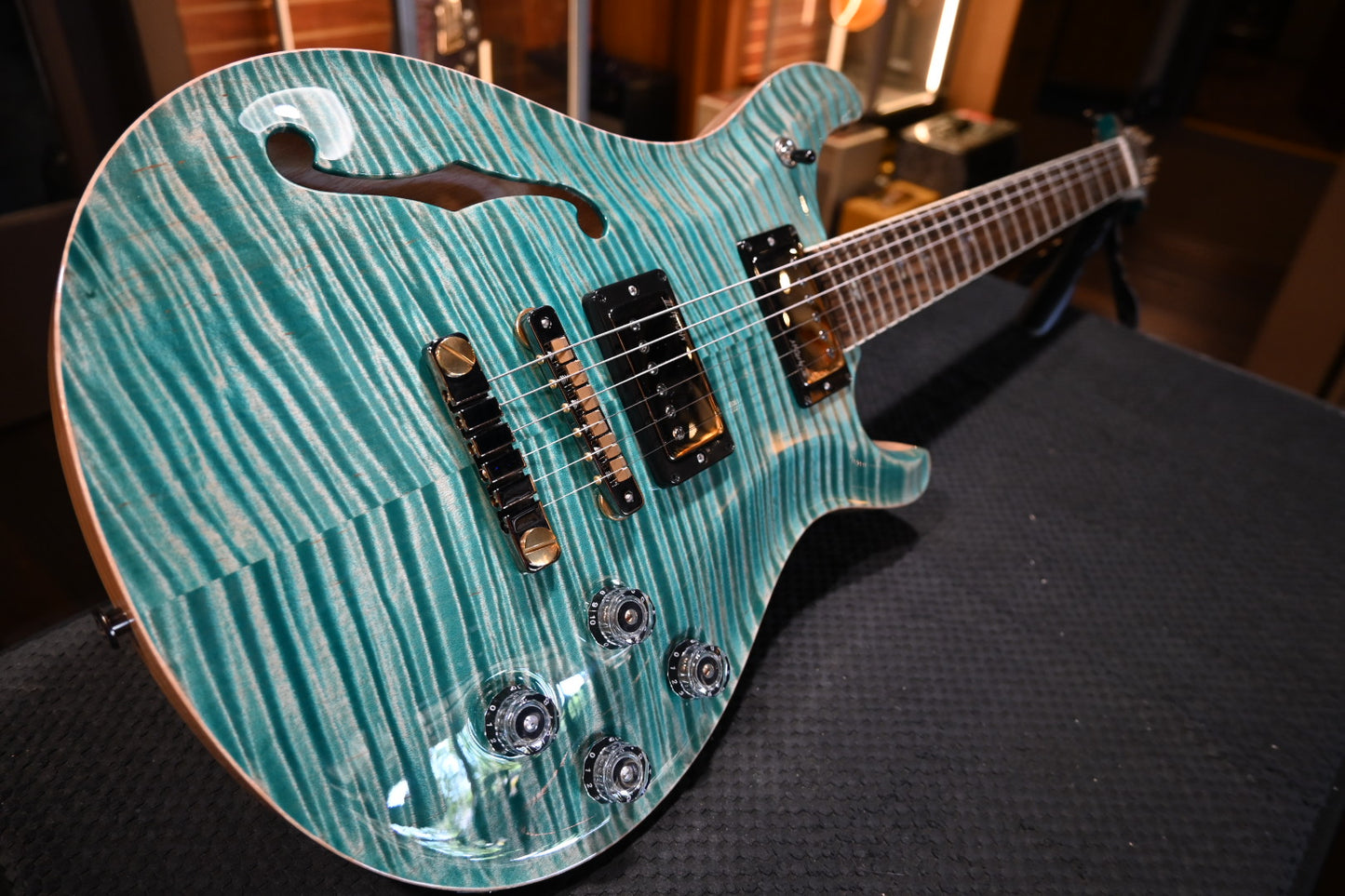 PRS Wood Library McCarty 594 Semi-Hollow Danville Music 35th Anniversary Artist Top 2025 - Bahamian Blue Guitar #8196