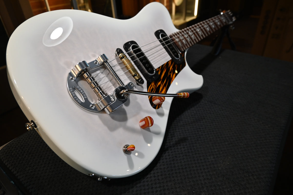 Powers Electric A-Type Select Maple - Moonlight White Ghost Flame Guitar #B507