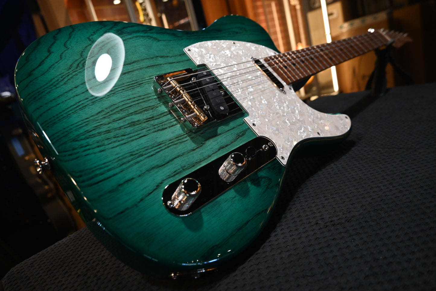 Tom Anderson T Icon - Natural Teal Burst Dark Grain Guitar #724N