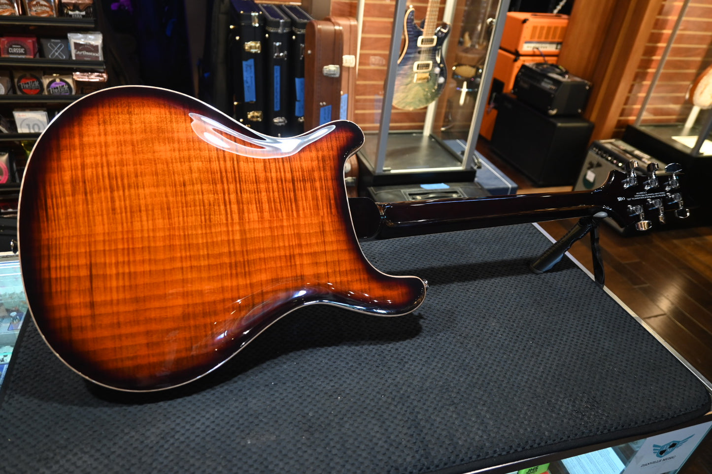 PRS SE Hollowbody II Piezo - Orange Tiger Smokeburst Guitar #5744 - Danville Music