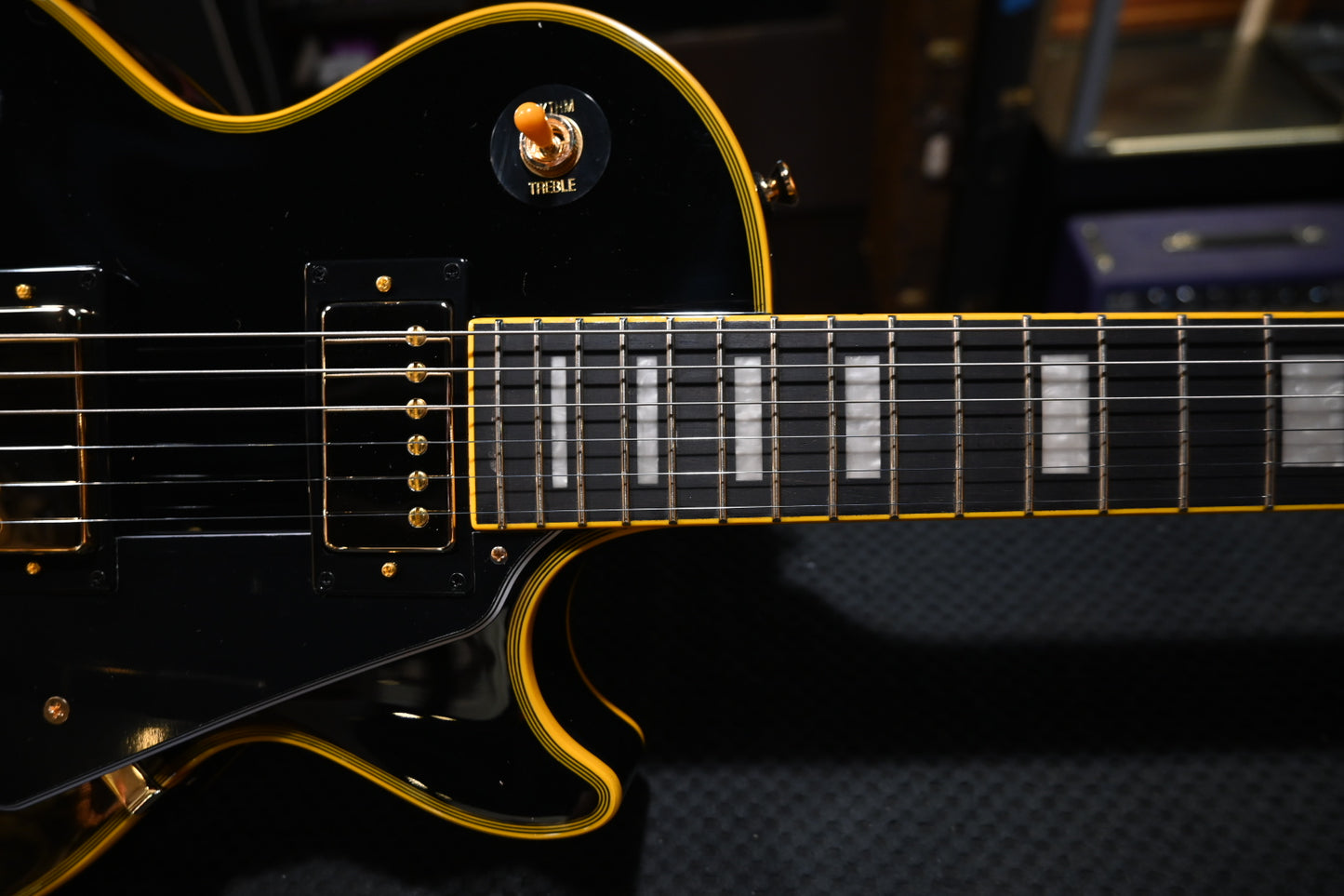 Epiphon Joe Bonamassa 1959 Les Paul Custom - Ebony Guitar #7409 - Danville Music