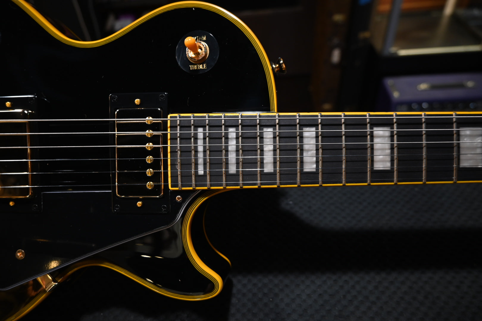 Epiphon Joe Bonamassa 1959 Les Paul Custom - Ebony Guitar #7409 - Danville Music