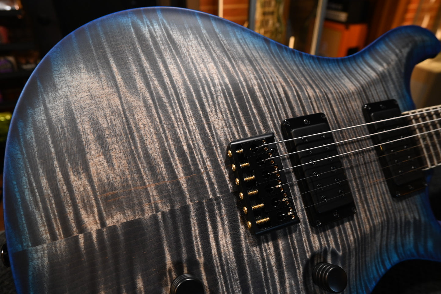 PRS Wood Library Holcomb 10-Top - Charcoal Blue Wrap Burst Satin Guitar #0435