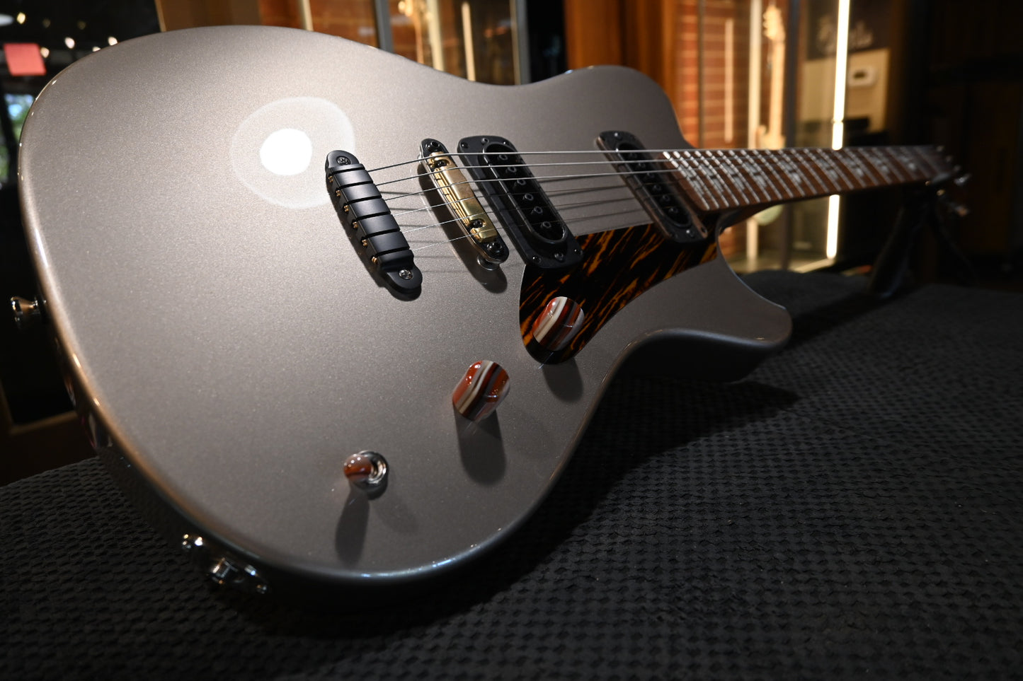 Powers Electric A-Type PF42 Hard Tail - Platinum Metallic Guitar #B425