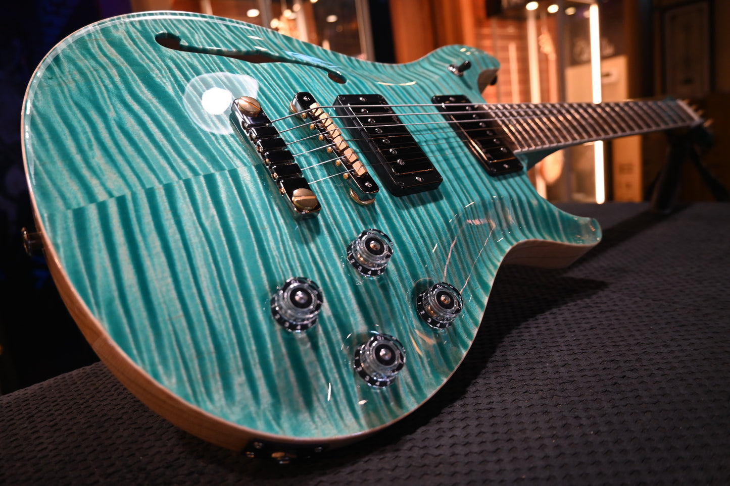 PRS Wood Library McCarty 594 Semi-Hollow Danville Music 35th Anniversary Artist Top - Bahamian Blue Guitar #8196