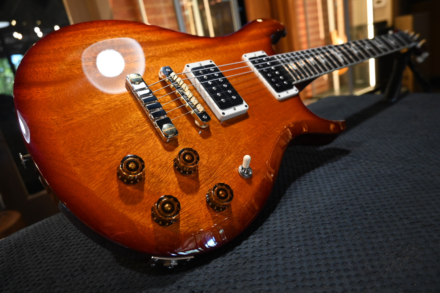 PRS Wood Library S2 McCarty 594 Thinline - Dark Cherry Sunburst Guitar #5491 - Danville Music
