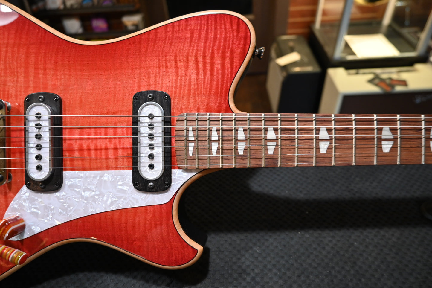 Powers Electric A-Type Select Maple PF42 CamTail - Cosmo Red Guitar #B426 - Danville Music