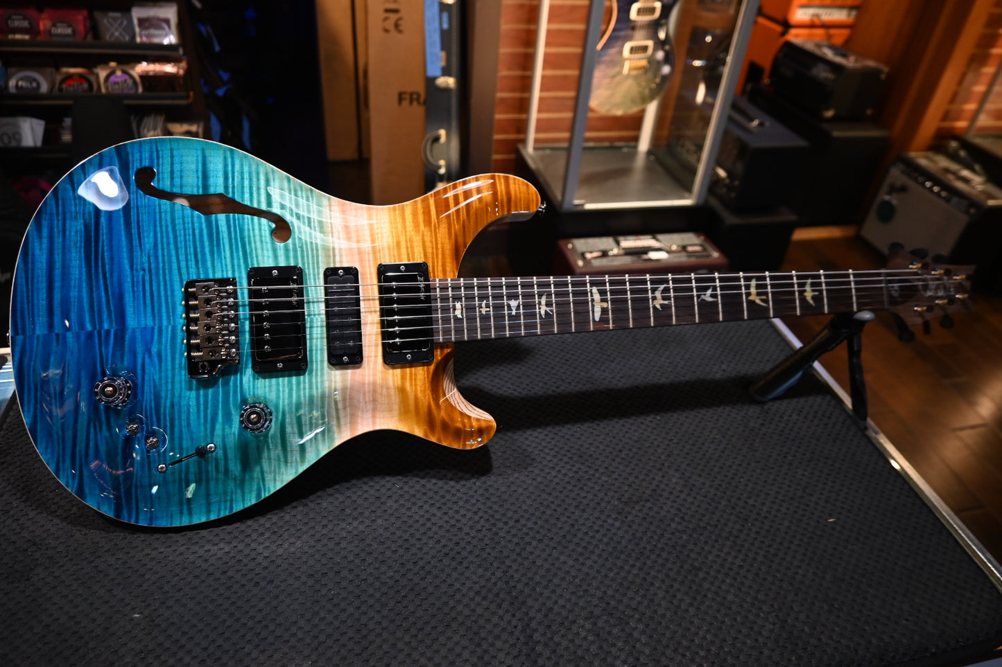 PRS Wood Library Special Semi-Hollow Danville Music 35th Anniversary Artist Top - Beach Fade Guitar #5863 - Danville Music