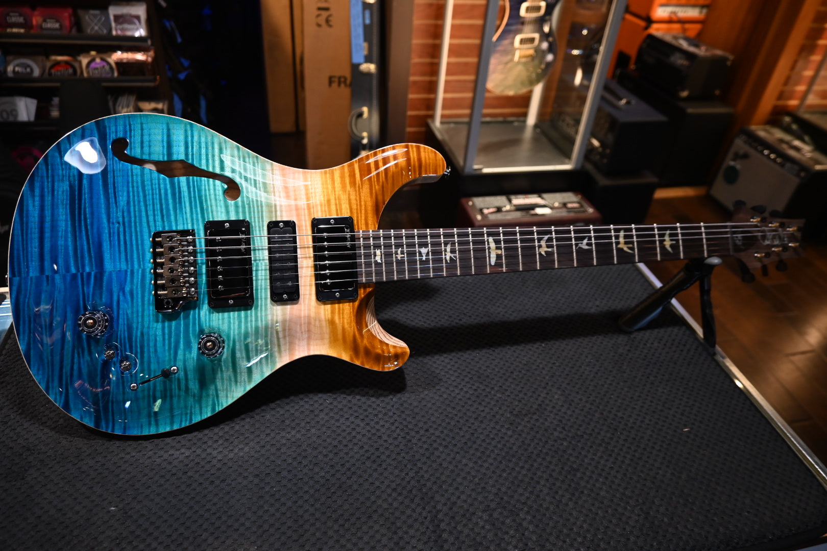 PRS Wood Library Special Semi-Hollow Danville Music 35th Anniversary Artist Top - Beach Fade Guitar #5863 - Danville Music