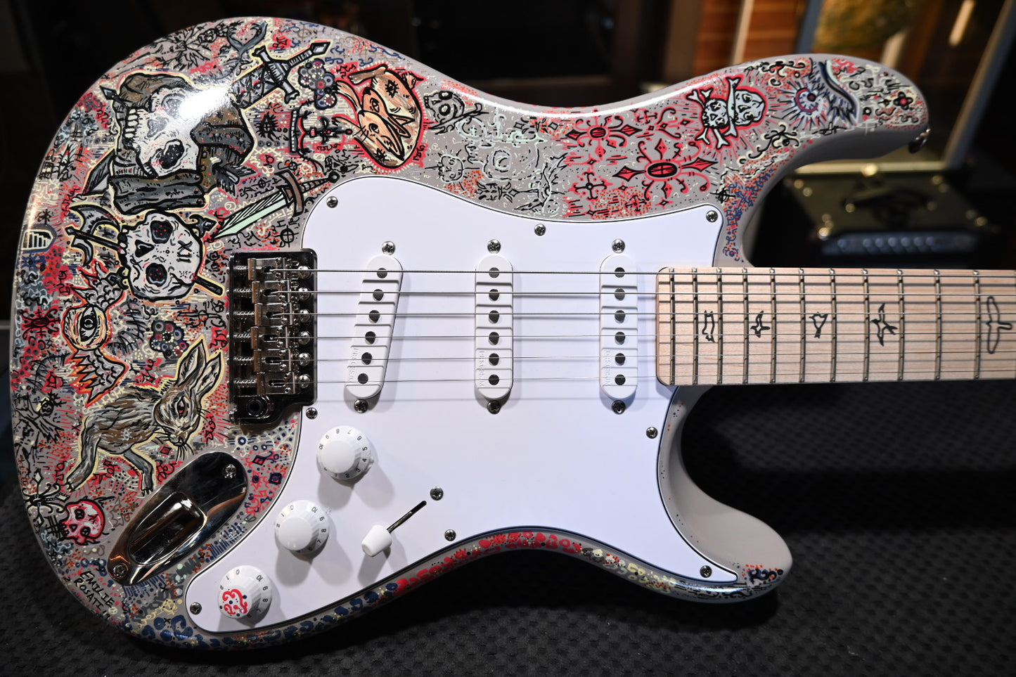 PRS Silver Sky Danville Music x Rosati “Skull Menagerie” 2026 - Moc Sand Satin Guitar #4866