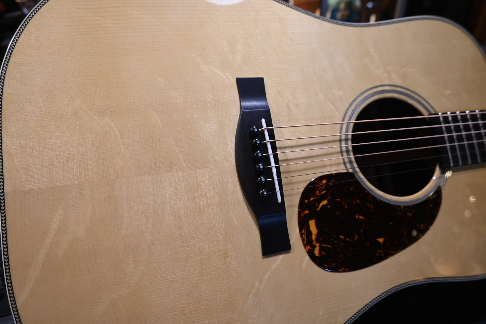 Santa Cruz Model D Bearclaw German Spruce/Rosewood - Natural Guitar #8087 - Danville Music
