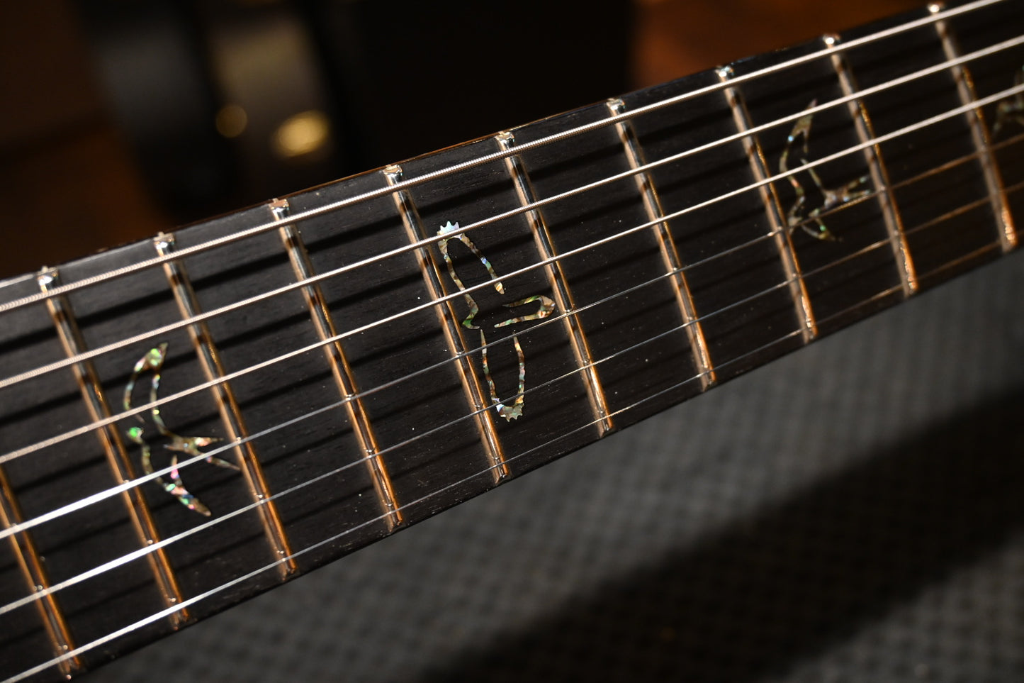 PRS Wood Library DGT 10-Top Ebony - Burnt Maple Leaf Guitar #2553
