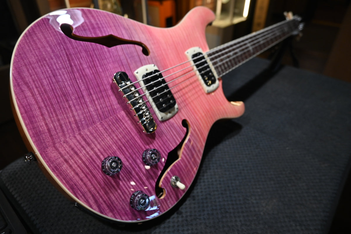 PRS SE Ed Sheeran Hollowbody I Piezo Baritone - Pink Ombre Guitar #3328