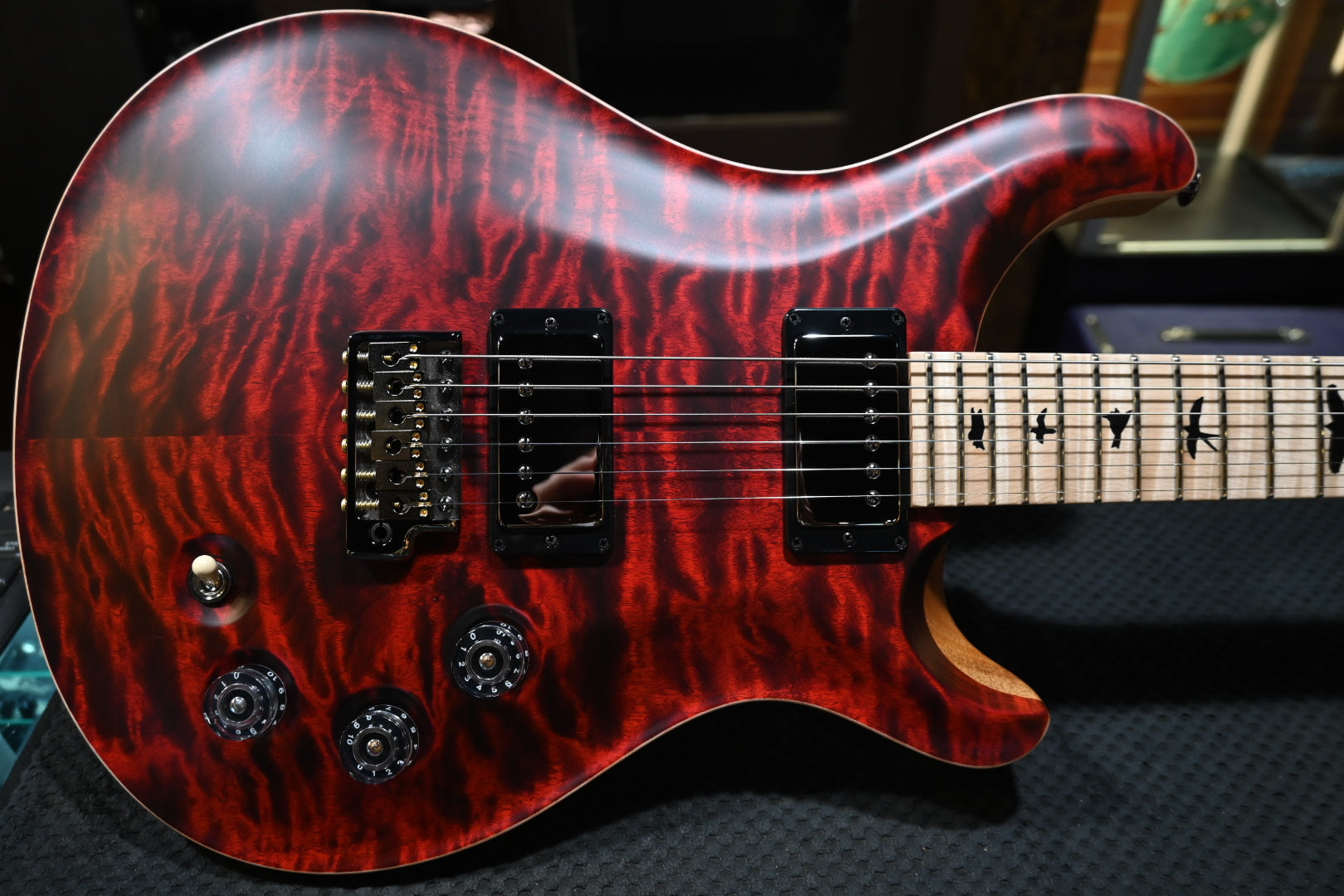 PRS Wood Library DGT 10-Top Quilt Fire Red Satin Guitar 7759 | Danville ...