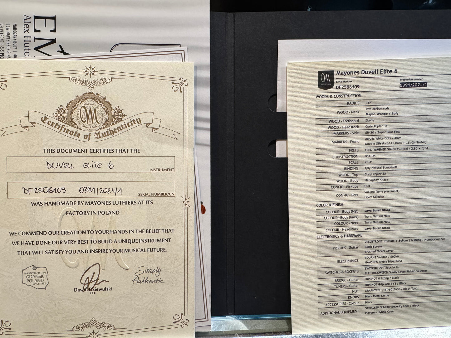 Mayones Duvell Elite 7 - Turquoise Iris Guitar #6109