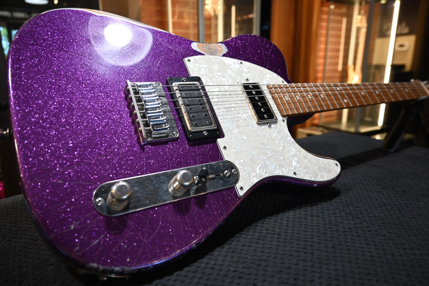 Tom Anderson T Classic In-Distress 2025 - Big Sparkle Purple Guitar #125A