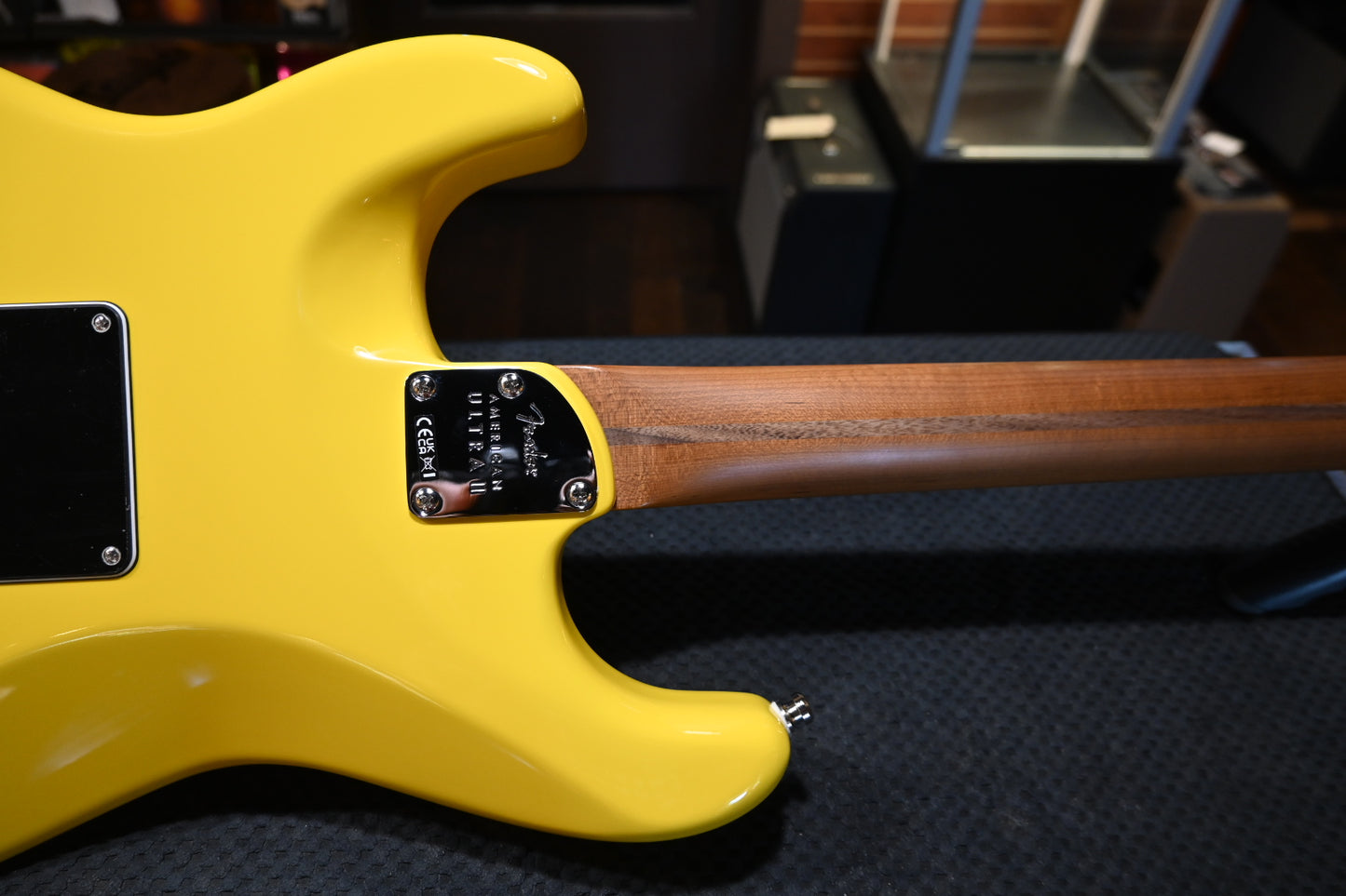 Fender Limited Edition American Ultra II Stratocaster HSS - Graffiti Yellow Guitar #8927 - Danville Music