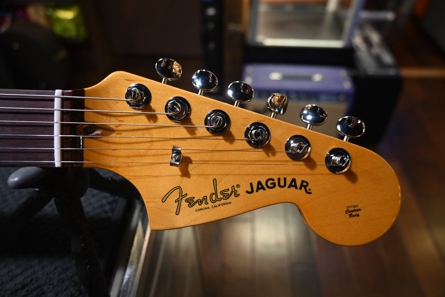 Fender American Professional Classic Jaguar - Faded Firemist Gold Guitar #8124