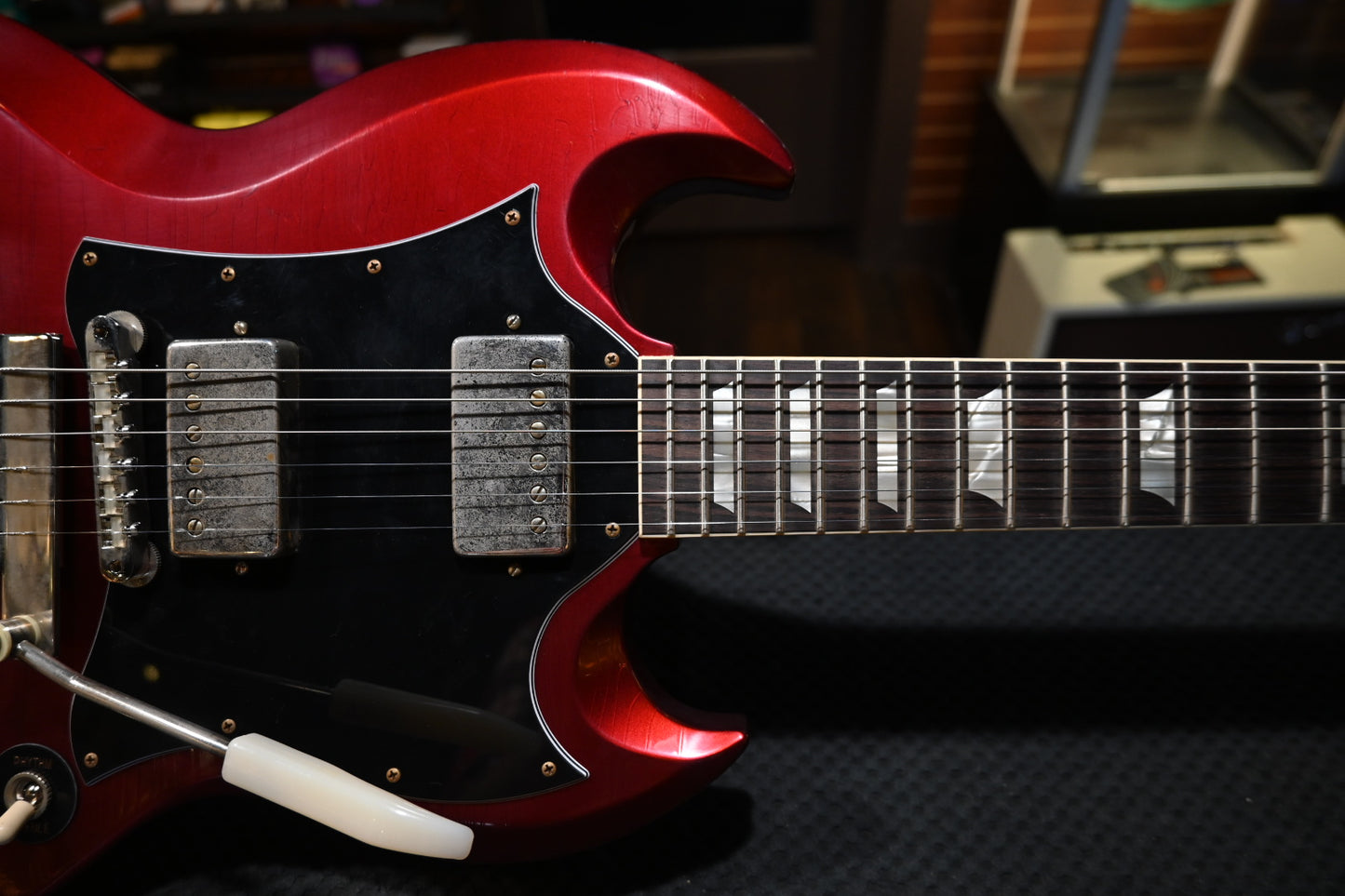 Gibson Custom Shop 1964 SG Standard Reissue Batwing Light Aged - Sparkling Burgundy Guitar #5704 - Danville Music