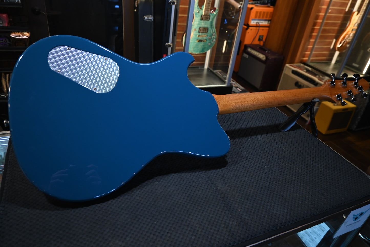 Powers Electric A-Type PF42 CamTail - Larkspur/Oslo Blue Guitar #B274 - Danville Music