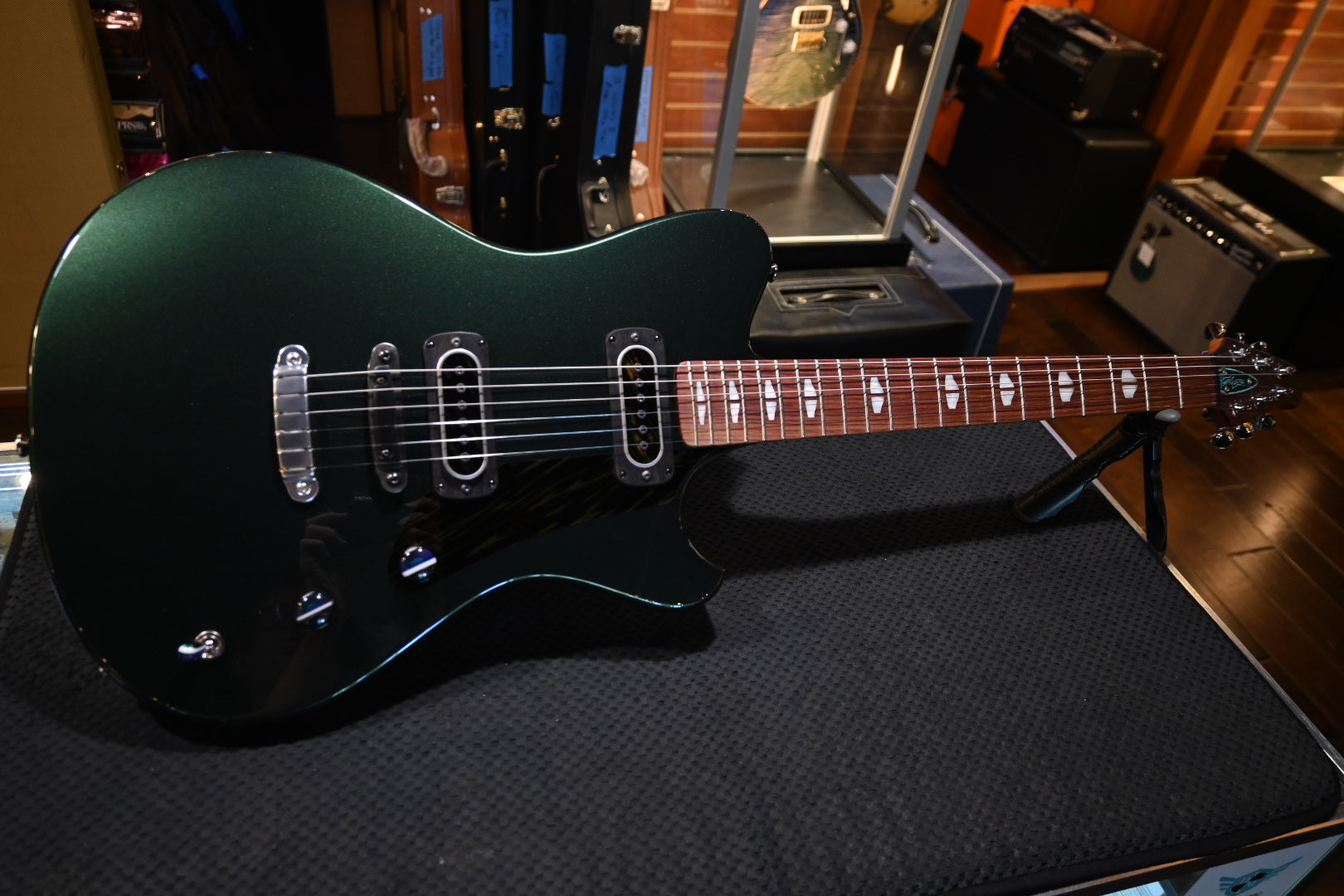 Powers Electric A-Type PF42 Hard Tail - Dark British Racing Green Guitar #B002 - Danville Music