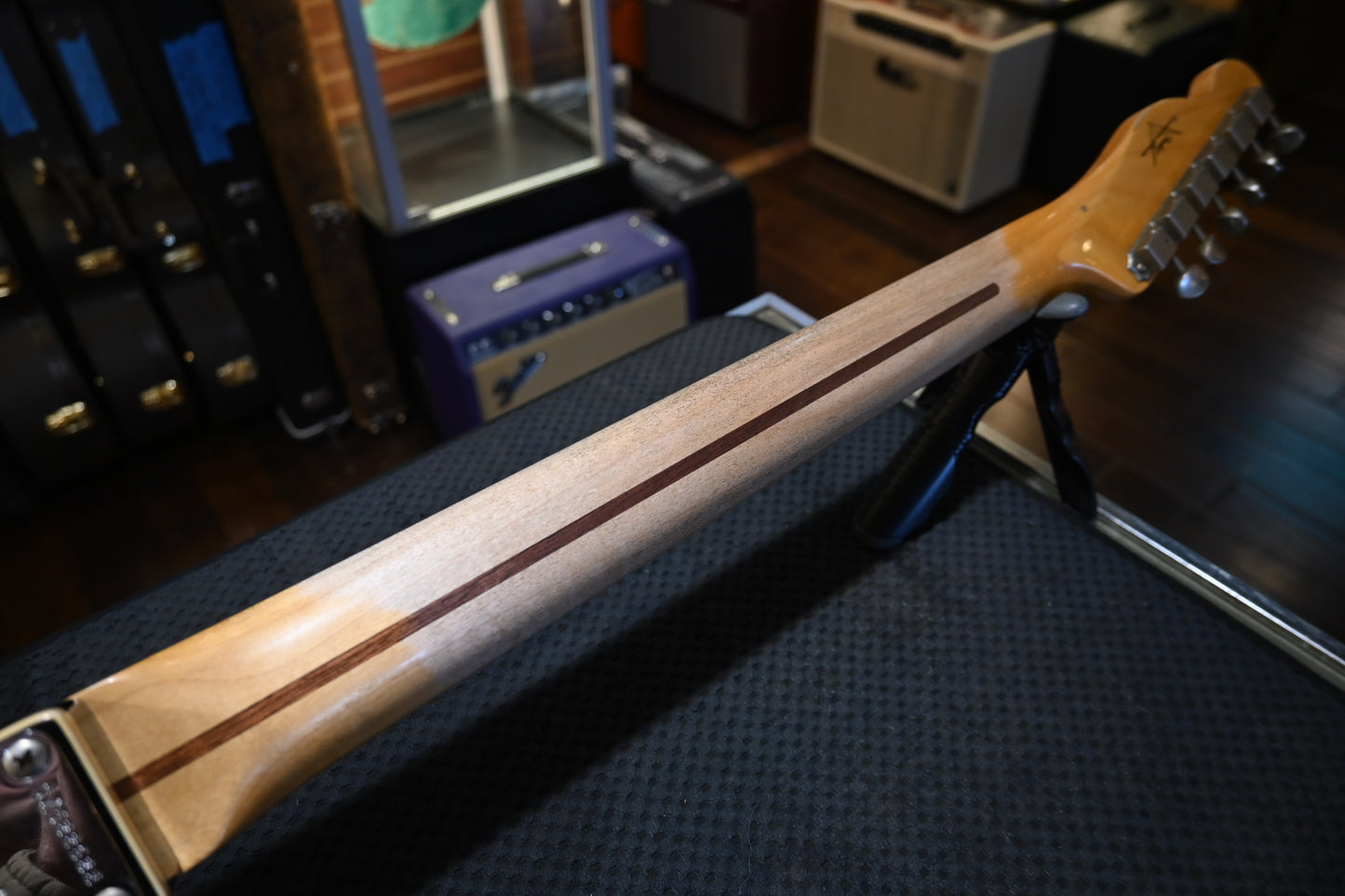 Fender Custom Shop Dual P-90s Telecaster Relic - Aged Black Paisley Guitar #8688