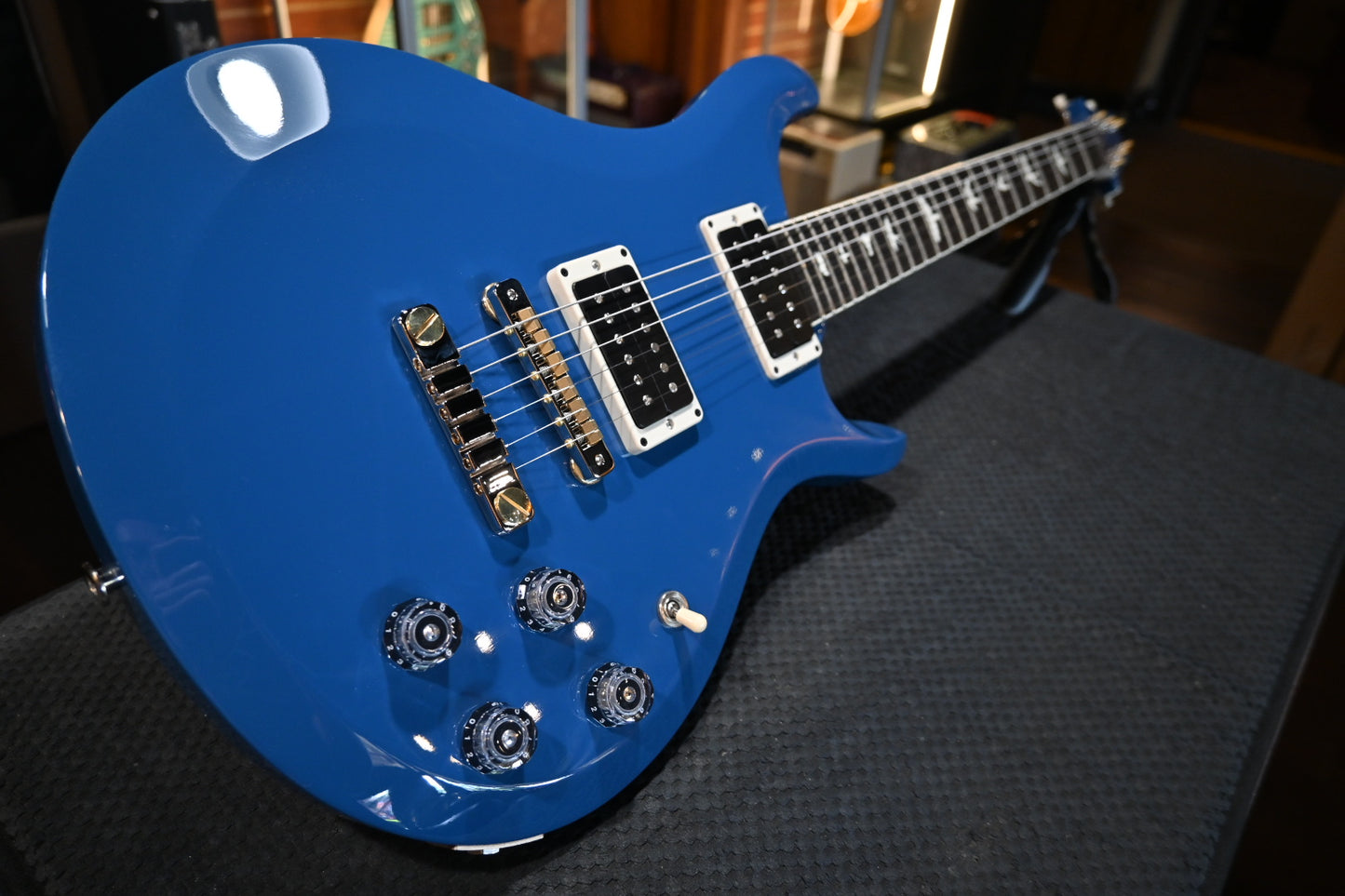 PRS Wood Library S2 McCarty 594 Thinline 85/15s and Ebony Board - Space Blue Guitar #5487 - Danville Music