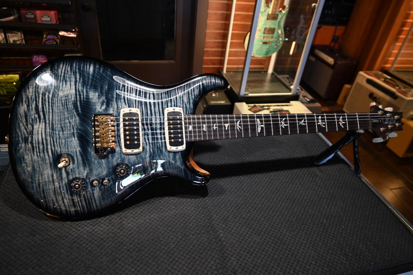 PRS Custom 24-08 10-Top One Piece Top - Whale Blue Smoke Burst Guitar #9994 - Danville Music