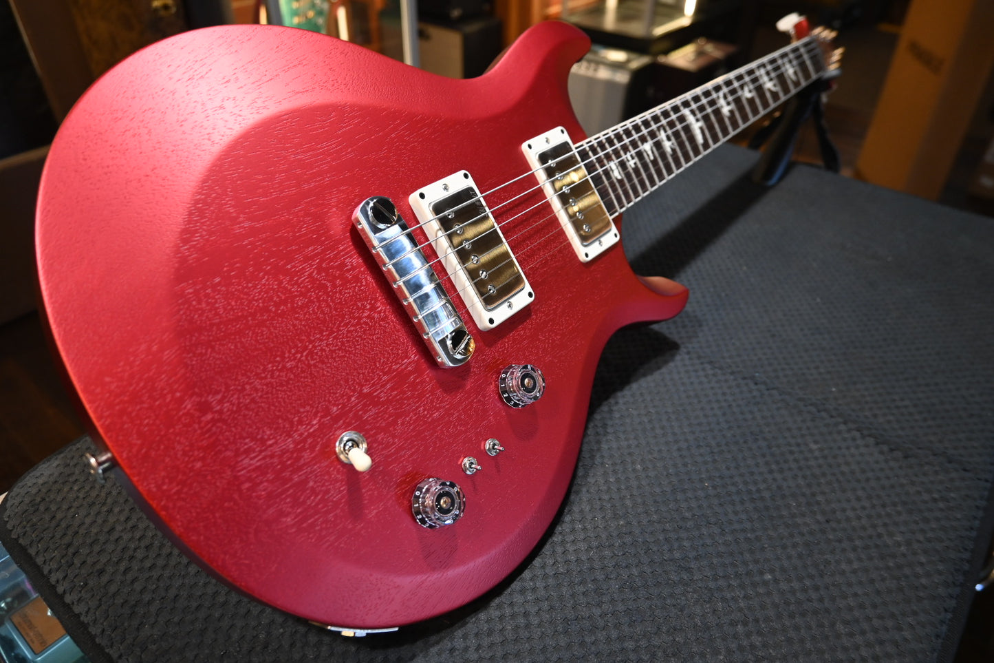 PRS S2 Mira 594 Satin - Candy Apple Red Guitar #4429 - Danville Music