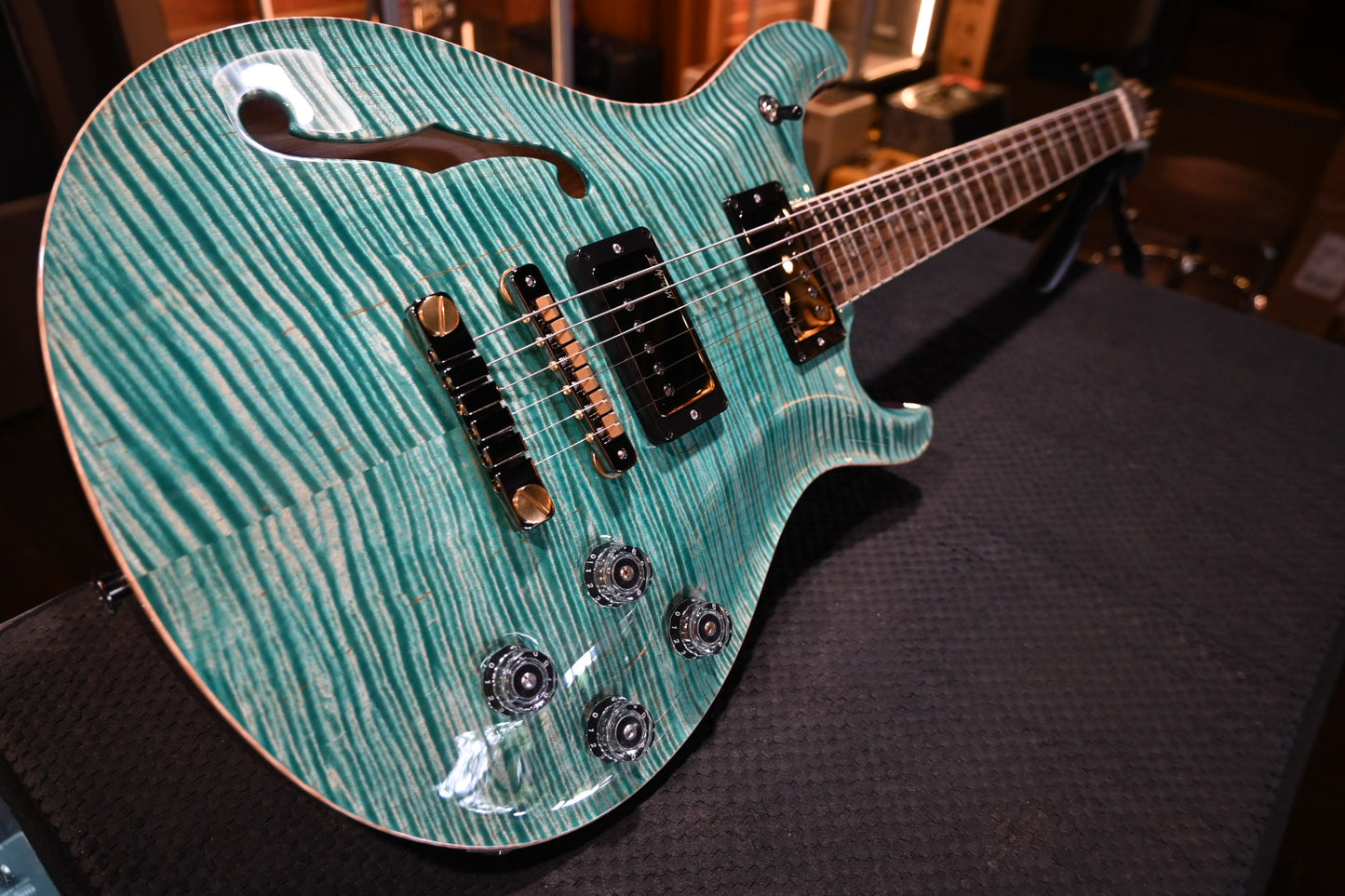 PRS Wood Library McCarty 594 Semi-Hollow Danville Music 35th Anniversary Artist Top 2025 - Bahamian Blue Guitar #8203