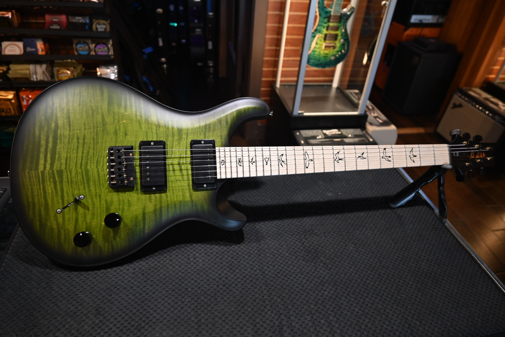 PRS CE 24 Dustie Waring Hardtail - Jade Wraparound Smokeburst Guitar #4113 - Danville Music