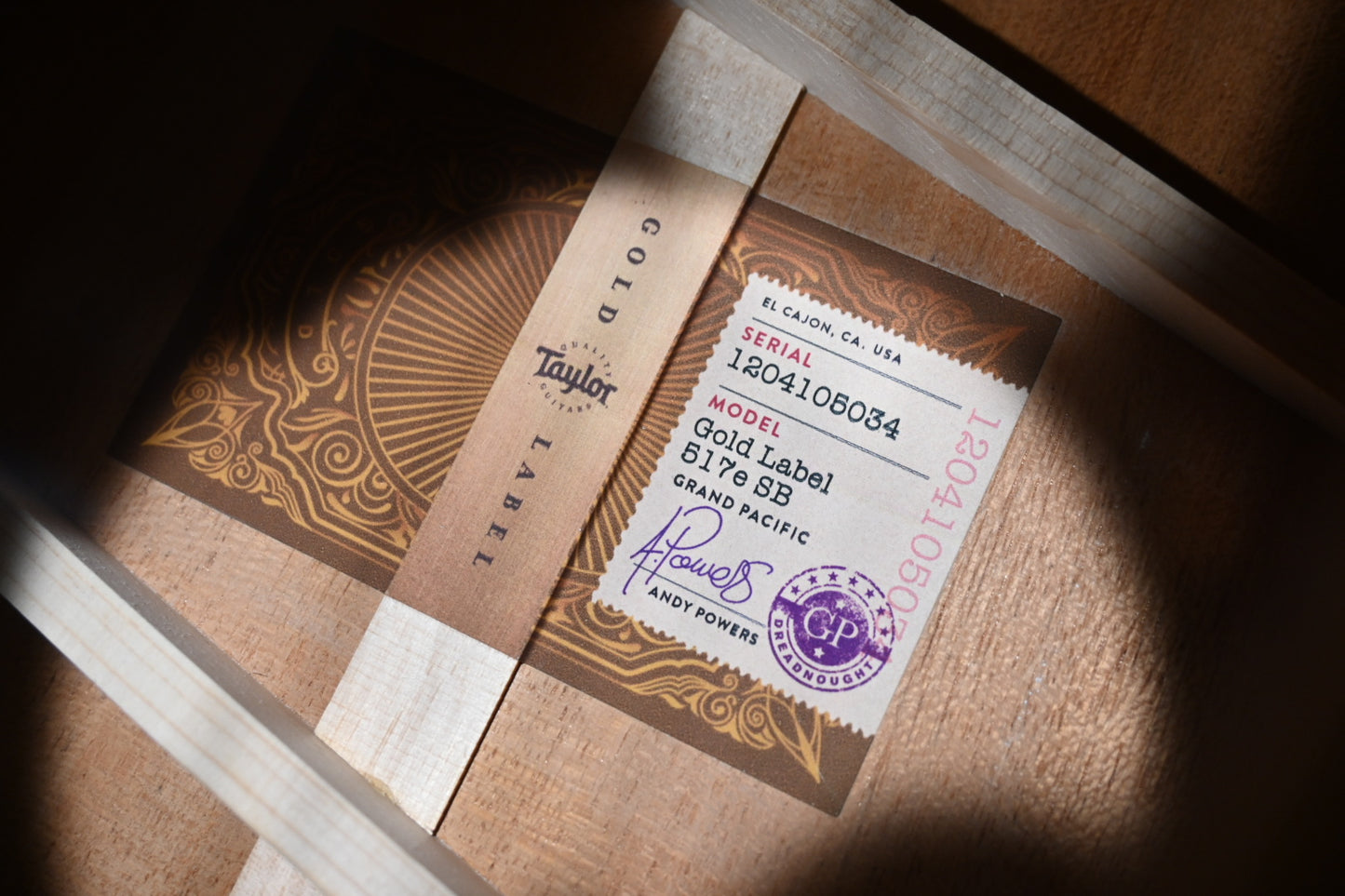 Taylor Gold Label 517e - Sunburst Guitar #5034 - Danville Music