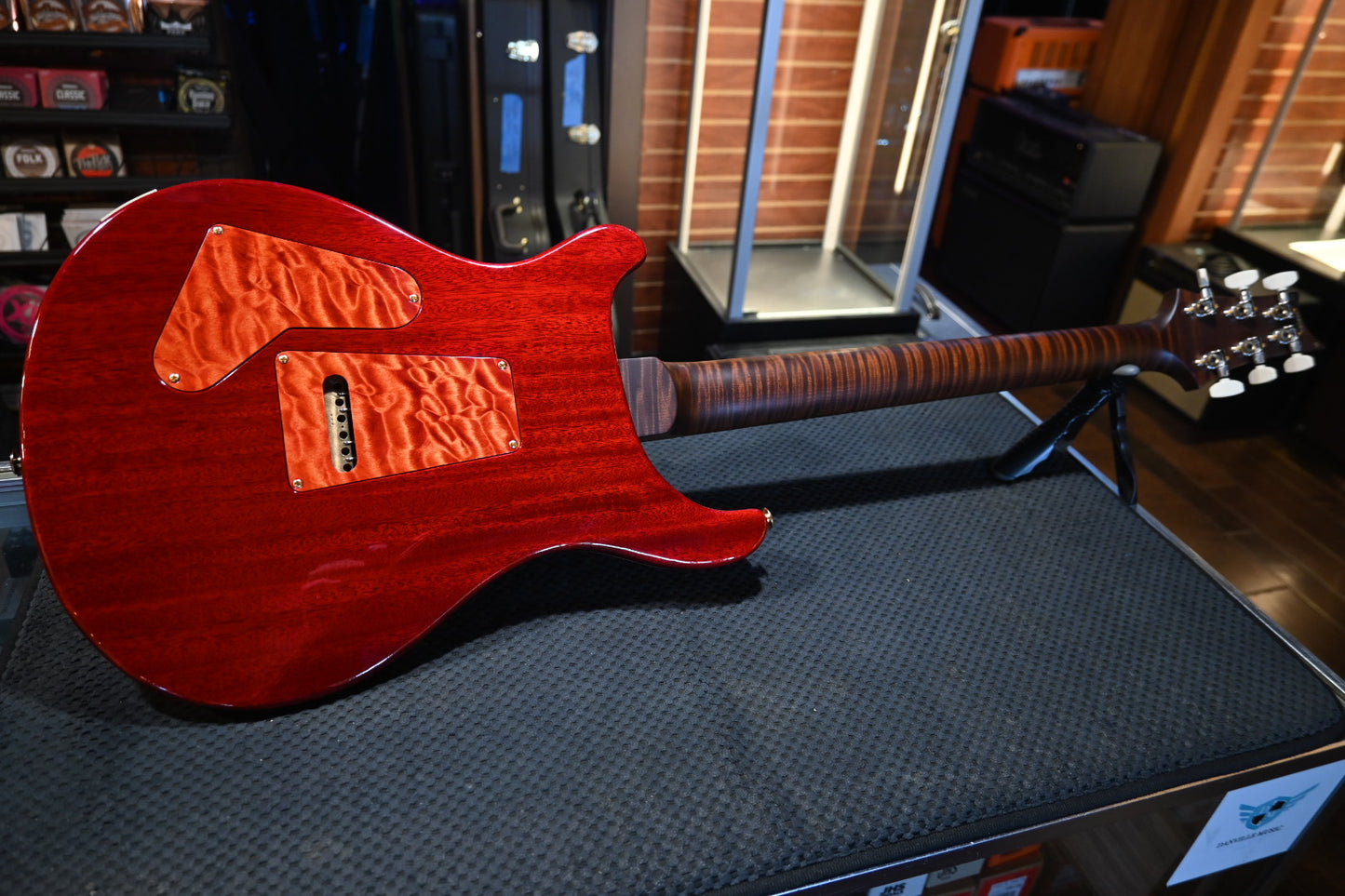 PRS Wood Library Custom 24 10-Top Quilt 2024 - Blood Orange Guitar #2814