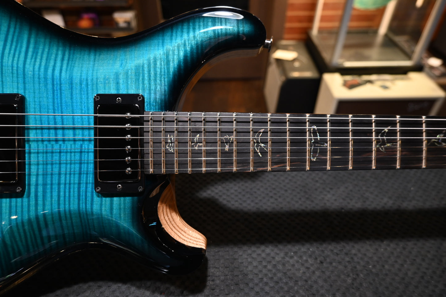 PRS Wood Library DGT 10-Top - Carroll Blue Smokeburst Guitar #2556 - Danville Music