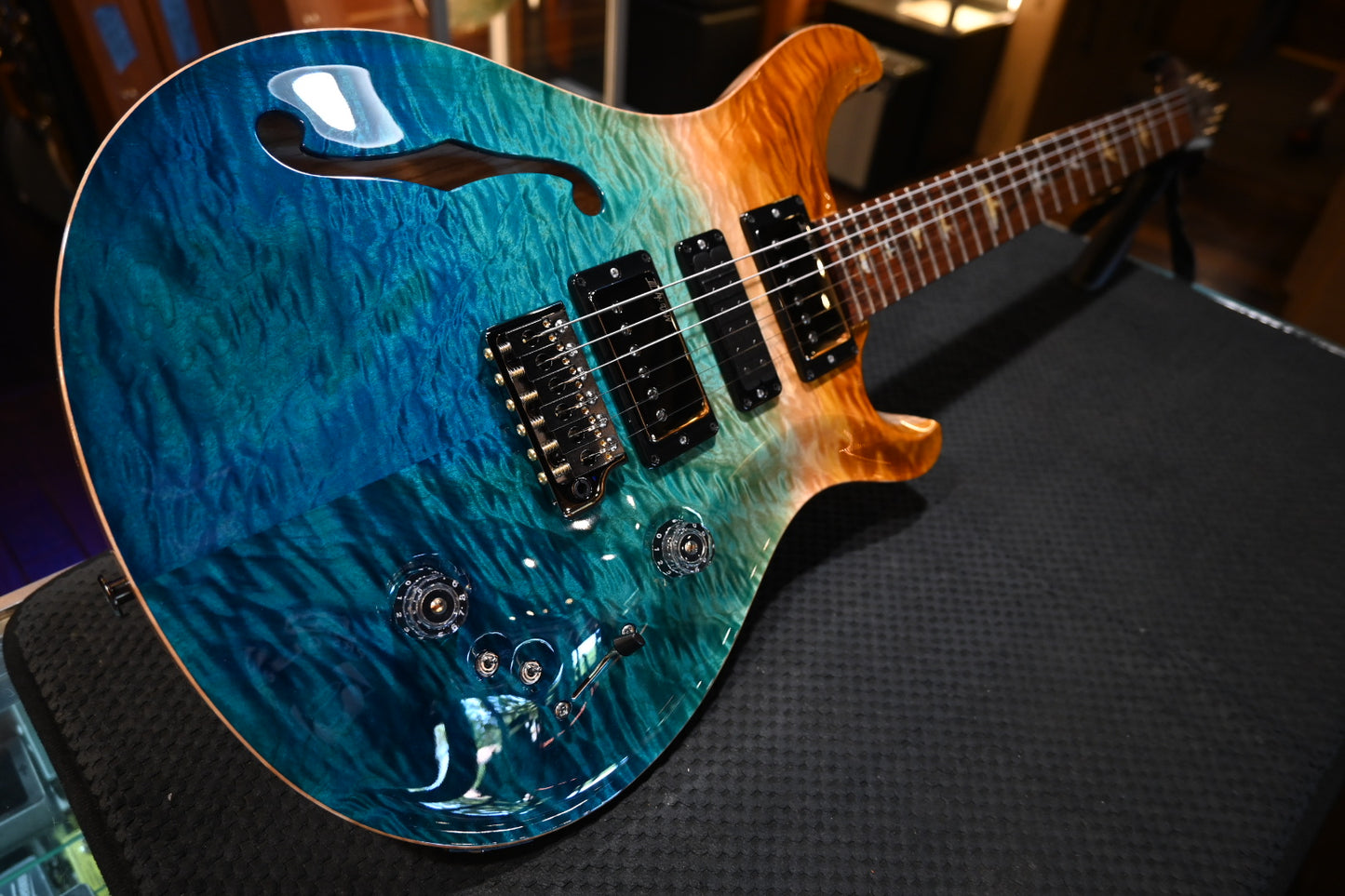 PRS Wood Library Special Semi-Hollow Danville Music 35th Anniversary Artist Top - Beach Fade Guitar #5865