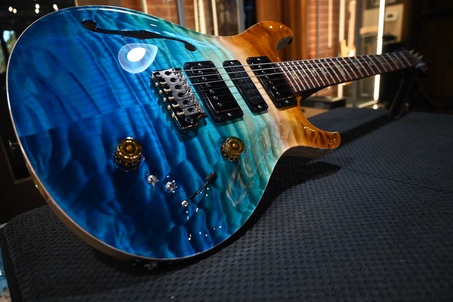 PRS Wood Library Special Semi-Hollow Danville Music 35th Anniversary Artist Top - Beach Fade Guitar #5862