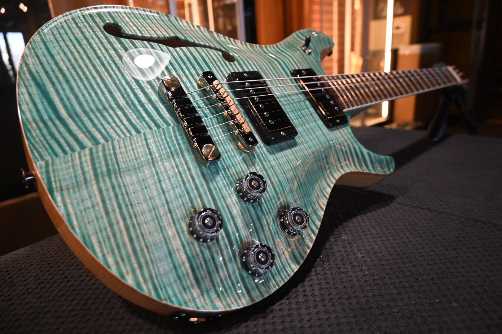 PRS Wood Library McCarty 594 Semi-Hollow Danville Music 35th Anniversary Artist Top - Bahamian Blue Guitar #8201 - Danville Music