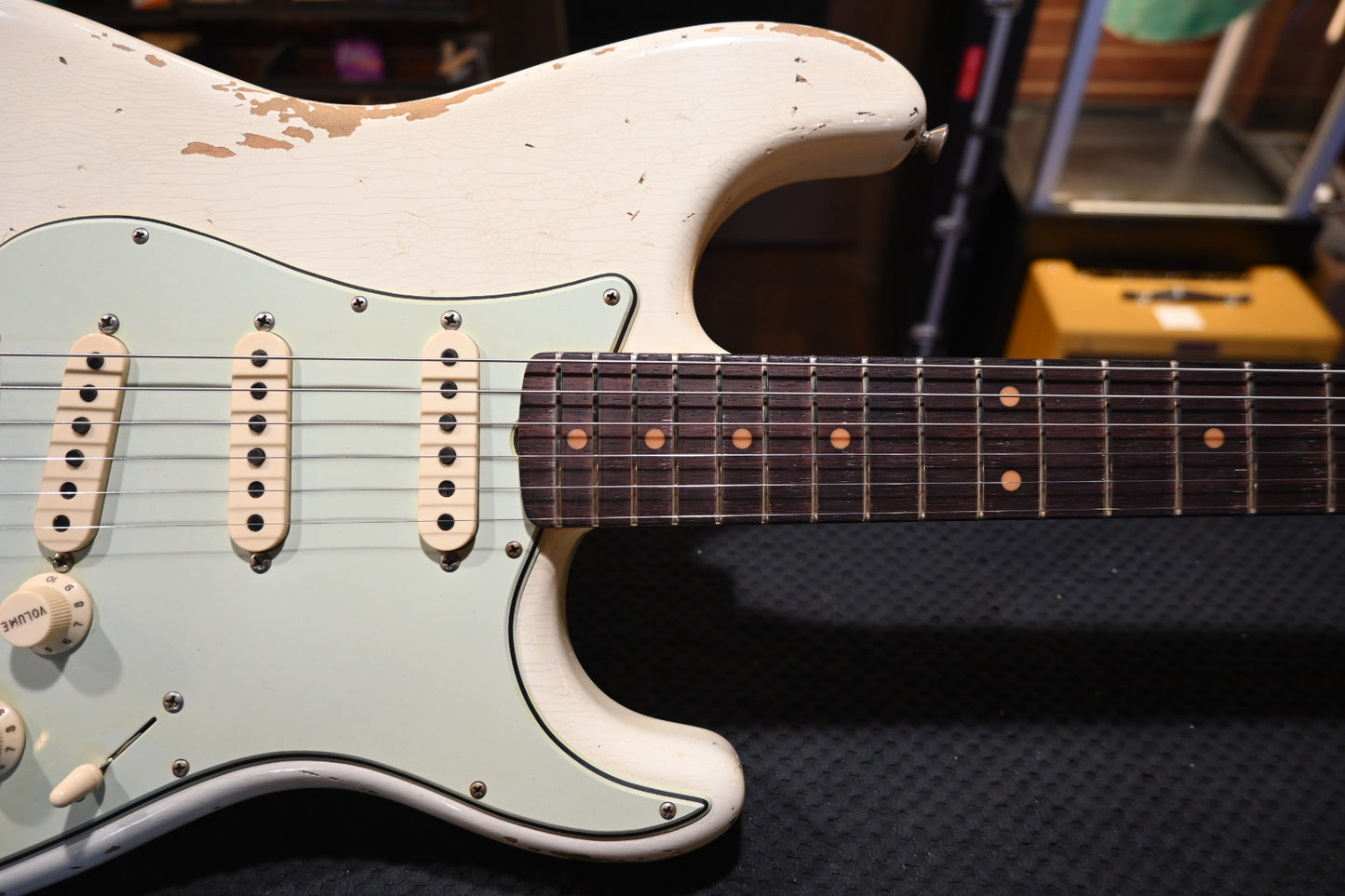 Fender Custom Shop 1959 Stratocaster Heavy Relic 2019 - Aged Olympic White Guitar #3200 - Danville Music