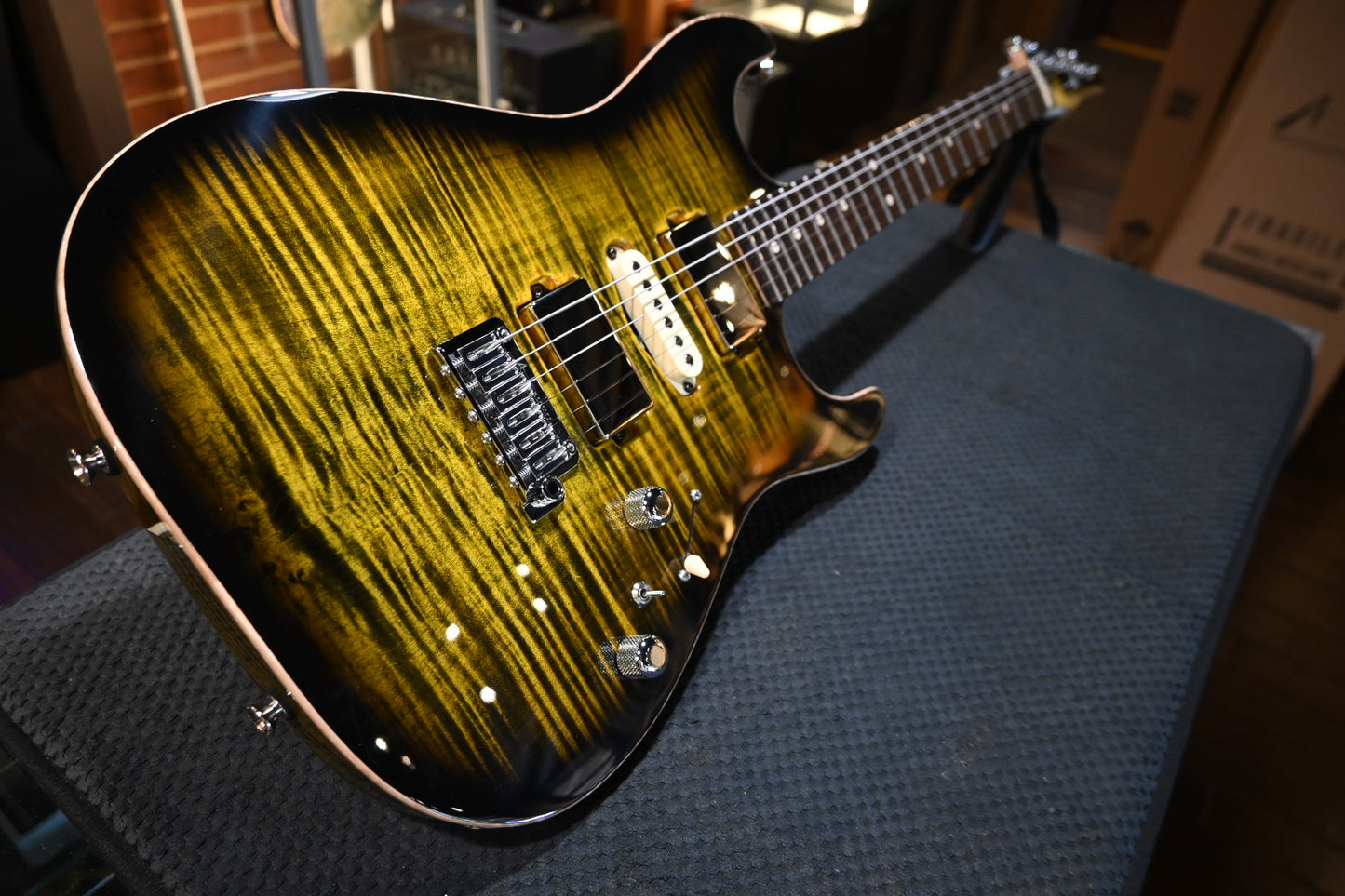 Tom Anderson Drop Top - Bumble Bee Burst Guitar #525A - Danville Music