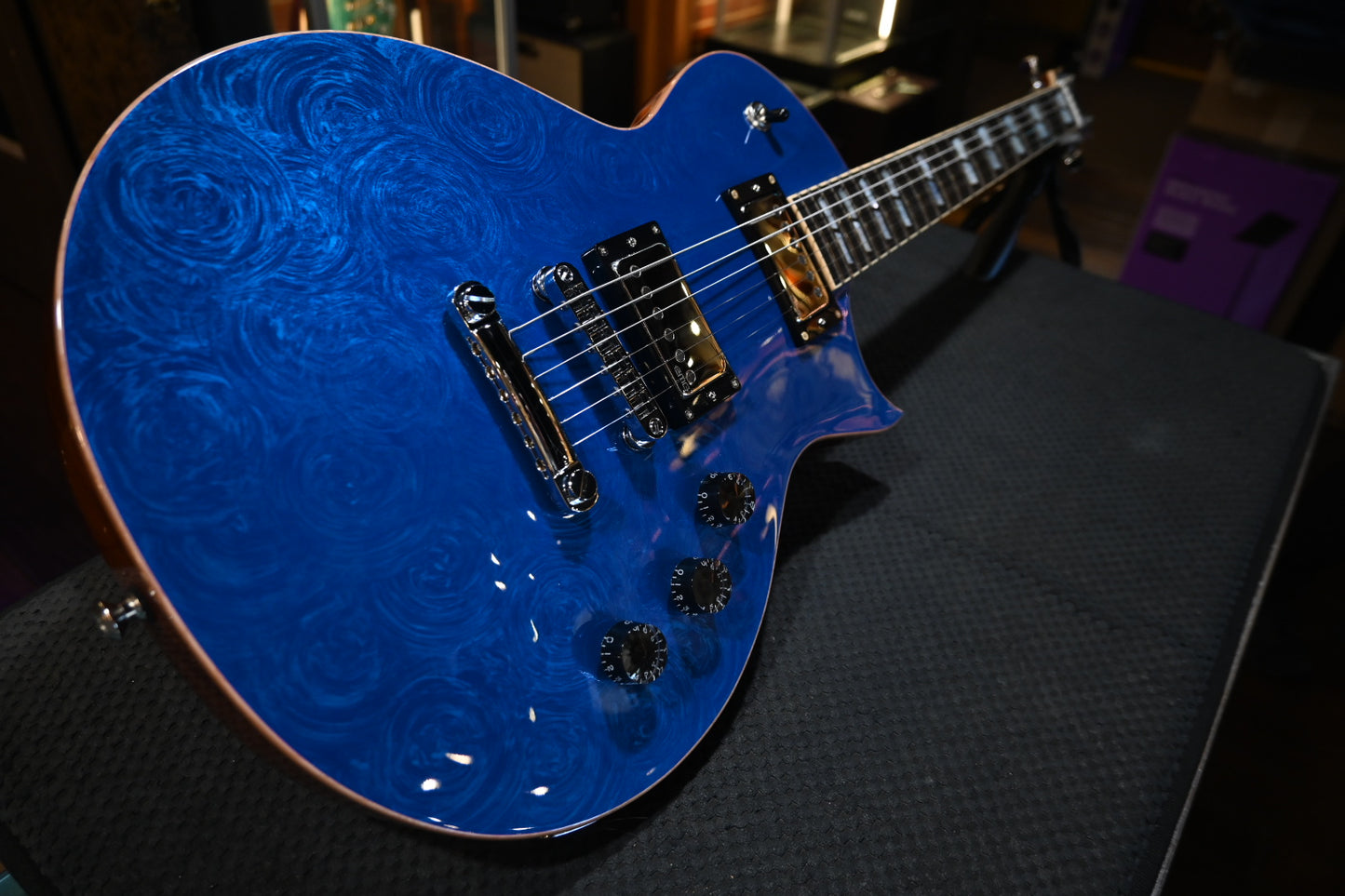 ESP Eclipse USA 2025 - Galaxy Blue Marble Guitar #5222 - Danville Music