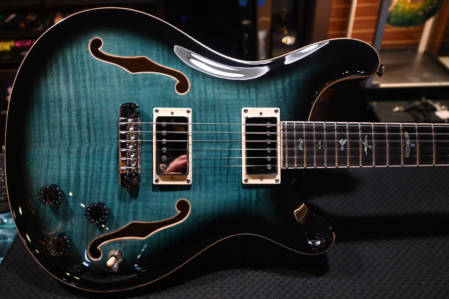 PRS SE Hollowbody II Piezo - Peacock Blue Guitar #2459