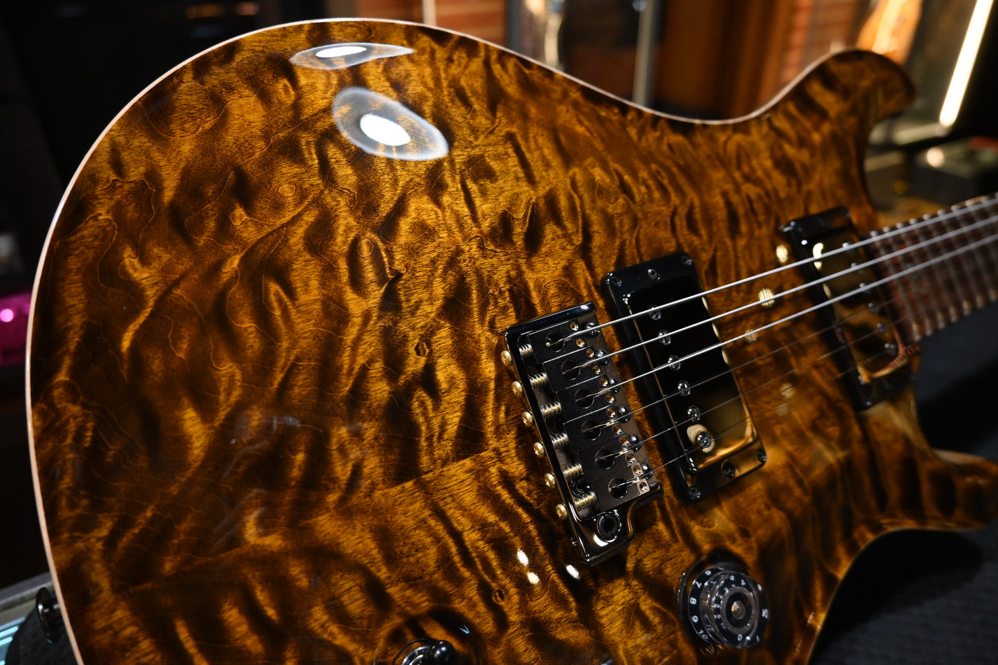 PRS Wood Library DGT 10-Top Quilt - Yellow Tiger Guitar #2070