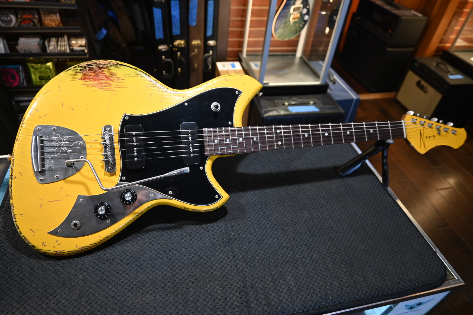Novo Serus J - Vandalism Yellow over ‘64 3-stone Burst Guitar #5107 - Danville Music