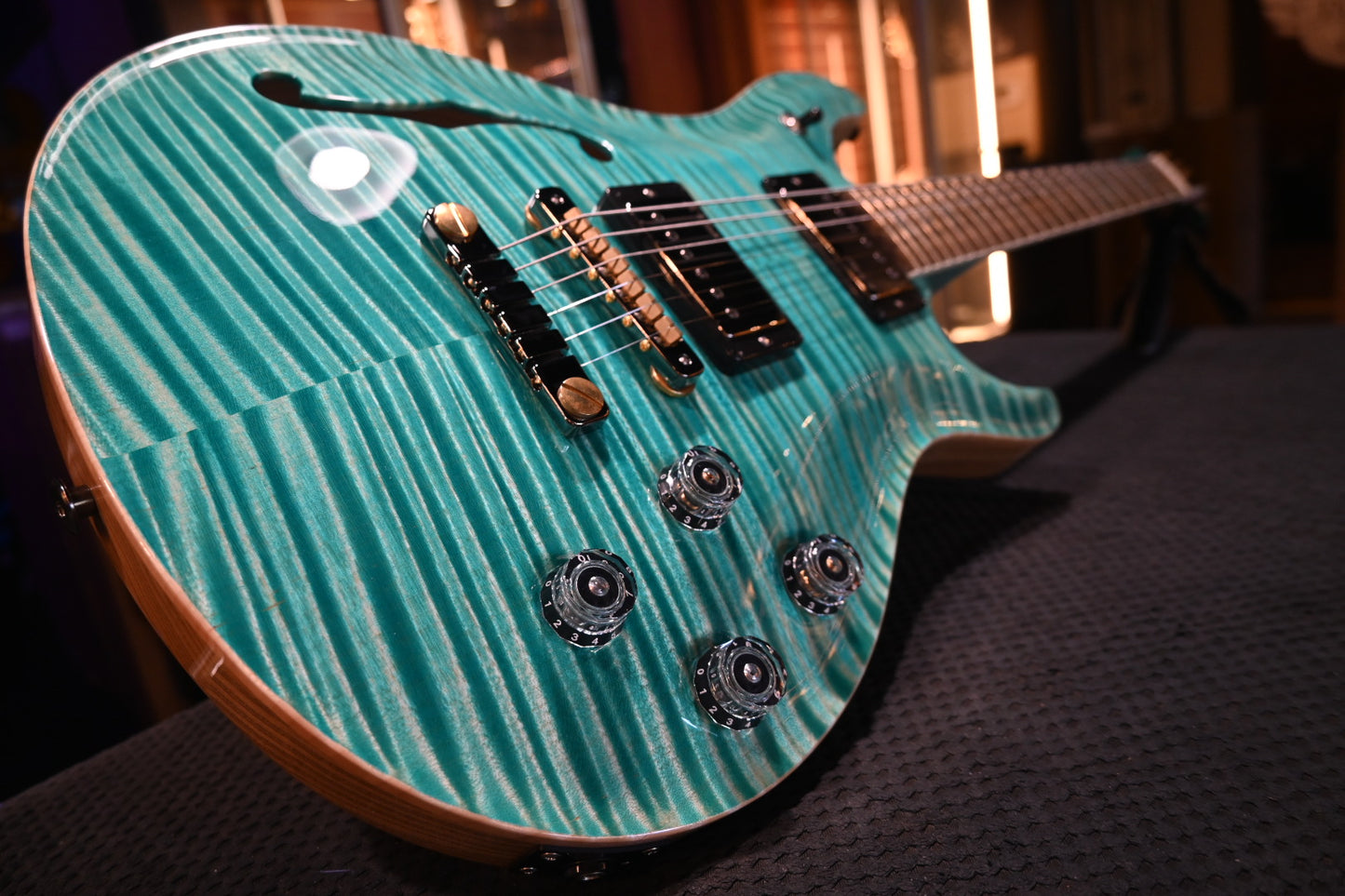 PRS Wood Library McCarty 594 Semi-Hollow Danville Music 35th Anniversary Artist Top - Bahamian Blue Guitar #8204